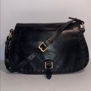 Dooney & Bourke Full Flap Saddle bag leather black